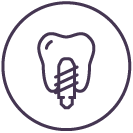 fogászati implantátum ikon